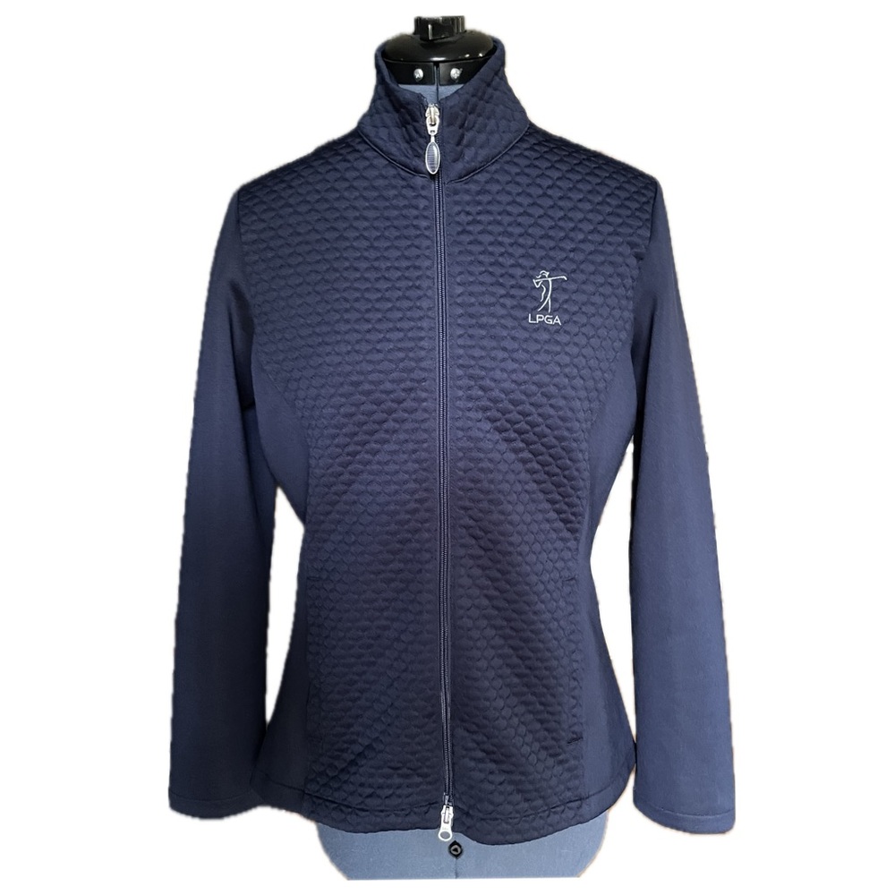 Greg Norman LPGA Women’s Navy Blue Zipper Jacket Like New,  size Medium